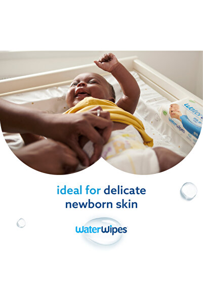 WaterWipes Original Plastic Free Baby Wipes,60 wet wipes,99.9% Water Based Wet Wipes & for Sensitive Skin