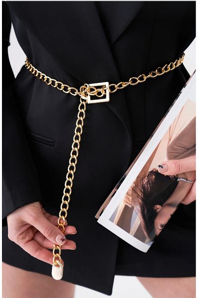 MODAM HİFA Buckle Chain Belt Dress Belt Shirt Belt Coat Belt Trouser Belt