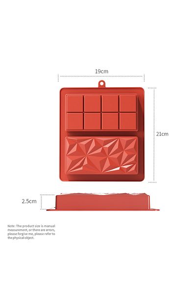 Choice YH1164 Dubai Chocolate Mold Bar Pistachio Chocolate Bar Silicone Thick Mold for Filling Bars, Largec