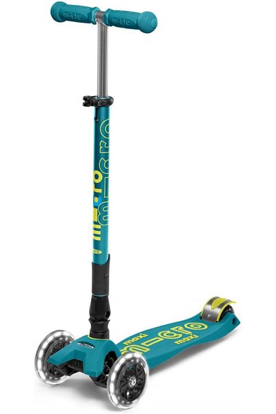 Micro Micro Scooters | Maxi Micro Deluxe LED Foldable| Handlebar Adjustable | Lightweight | Foldable Mecha