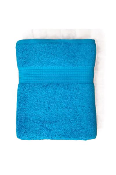 Kotonia Home Rise Jacquard bath towel - 100% Cotton, 50x90 cm, 500g/sqm, turquoise