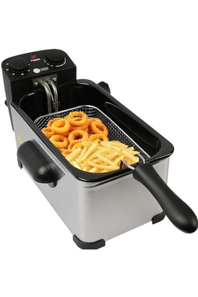 Bonjour مقلاة عميقة، 2000 واط، سعة 3 لتر، هيكل من الفولاذ المقاوم للصدأ، وعاء...