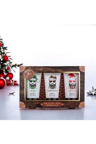 ACCENTRA Set cadou barbati Bath Hipster Style XMAS