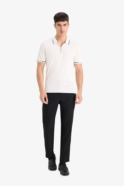DeFacto Standard Fit Polo Neck Knitwear Short Sleeve Polo T-Shirt D6199Ax25Au