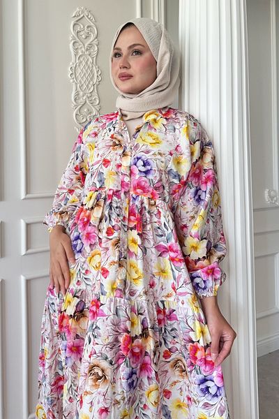 InStyle Φόρεμα Begonya Λουλούδι Ροζ Μάνγκο