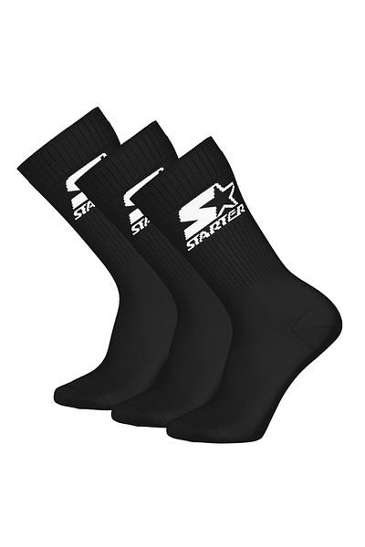 Starter Unisex Socken, 3er Pack - Crew Socks, Logo, Baumwollmischung