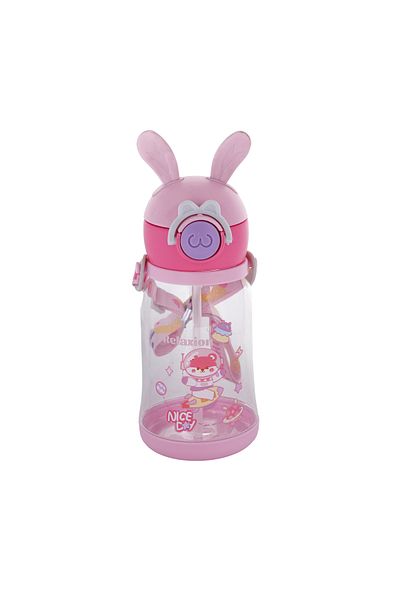 Relaxion , Eared, Neck Hanger, Imported Luxury Pink Flask/Water Bottle 600 ml (444)