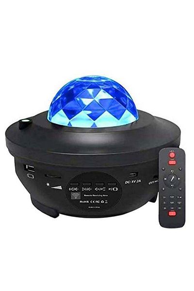 COOYA Bluetooth Night Projector Light With Remote Black/Blue