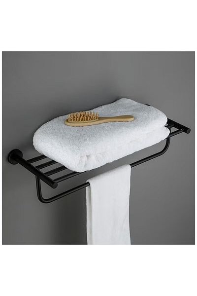 DLC Bathroom Towel Rack Organlzer Non Perforated Storage Rack Wall Mounted