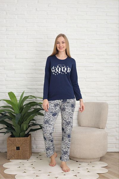 FENZO Women's Bottom Top Pajama Set Heart Pattern and Printed Comfortable Homewear Pajama Set