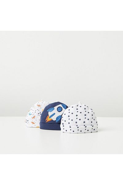 Juniors Assorted Cotton Beanie - Set of 3