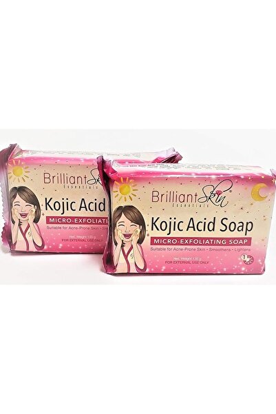 Brilliant صابونة تقشير البشرة بحمض الكوجيك الدقيق من سكين إسينشالز (135 غرام، عبوة من قطعتين)