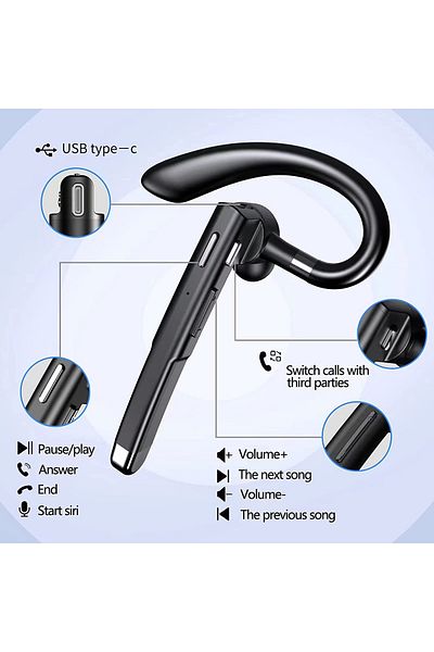 NewEvo Wireless Bluetooth Headset, Bluetooth 5.0, Handsfree, Universal Compatibility Samsung, Iphone