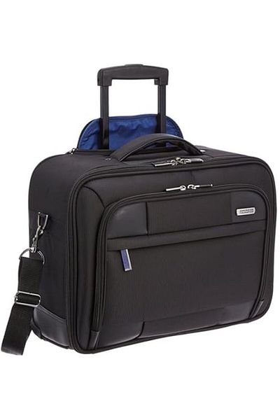 American Tourister Merit Rolling Tote As - Blue/Black - 3 Years Global Warranty