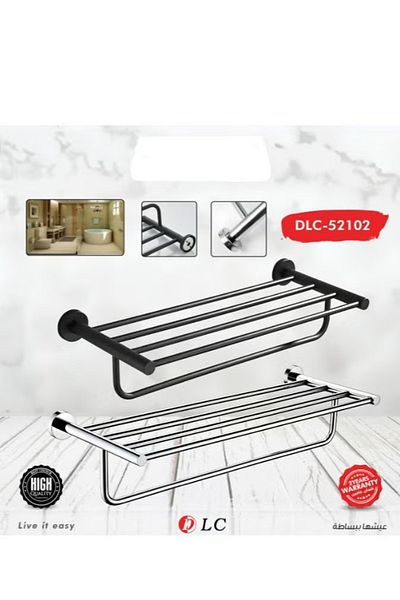 DLC Bathroom Towel Rack Organlzer Non Perforated Storage Rack Wall Mounted