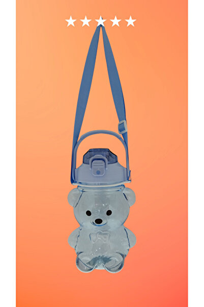 Relaxion Matte Flask with Neck Hanger, Gift, Imported Luxury Pink Teddy Bear 1100 Ml. (449)
