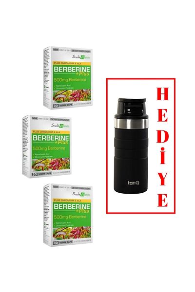 Suda Vitamin 3 pieces of water vitamin berberine plus 30 capsules (tanq lifetime guaranteed 350cc thermos gifted)