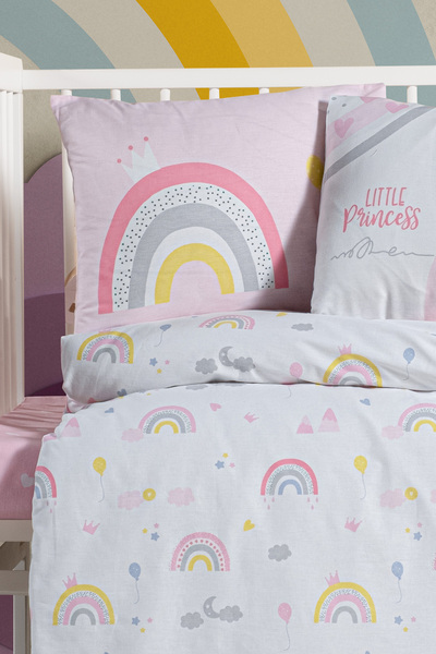 Kanz Ranforce Baby Duvet Cover Set - Rainbows