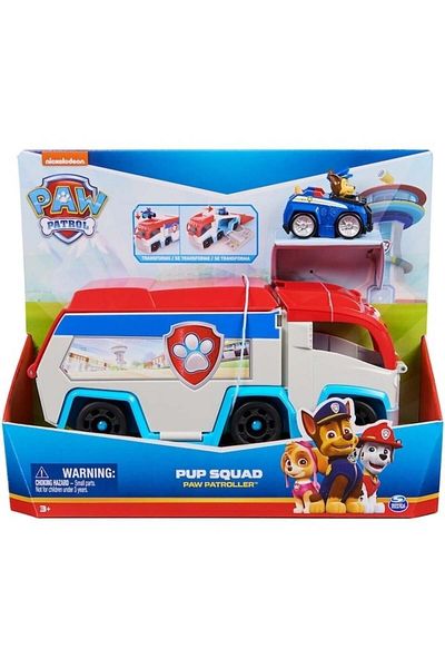 SPIN MASTERR Paw Patrol - Pup Squad, Paw Patroller, with Chase figure