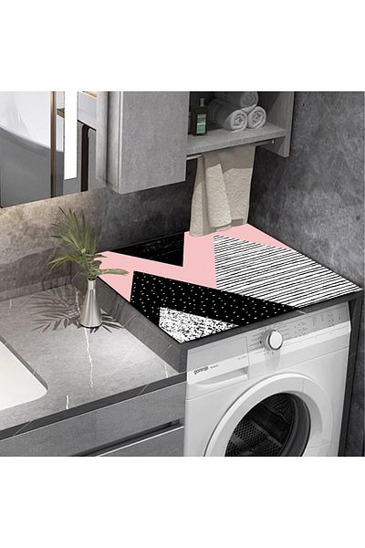 uygun dekor Color Blocked Geometric Κάλυμμα πλυντηρίου και στεγνωτηρίου Συρτάρι Προστασία ψυγείου Πλενόμενο κάλυμμα