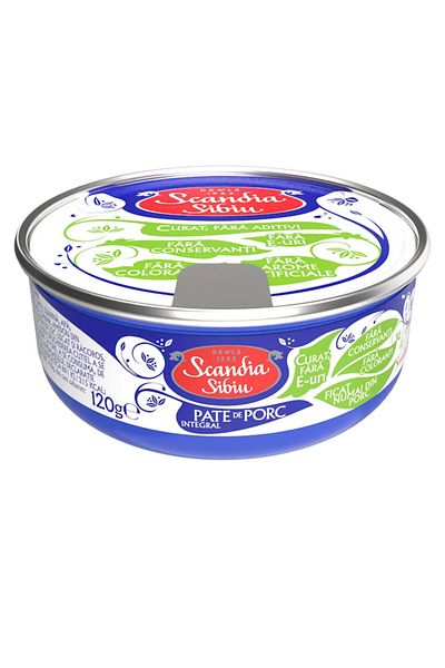 Scandia Sb Whole pork patties, Scandia Sibiu, 6x 120g