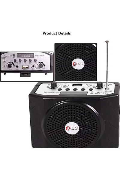 DLC Portable Amplifier With Usb Tf Card And Fm Radio Remote Control