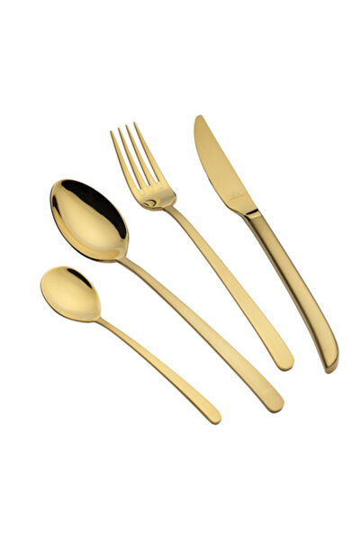 Arshia 86-pcs Gold Cutlery Set