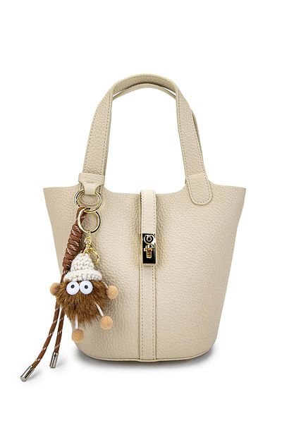 Tamer Tanca Women's Vegan Beige Shoulder Bag