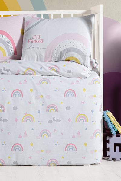 Kanz Ranforce Baby Duvet Cover Set - Rainbows