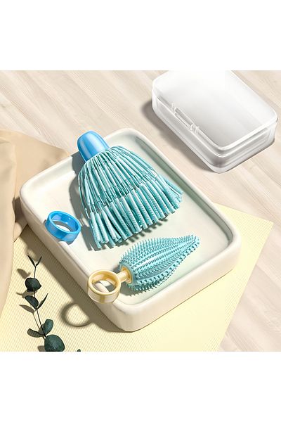 COOYA 2Pcs Travel Bottle Brush Set Pacifier Cleaner for Easy Cleaning of Milk Bottles and Pacifiers