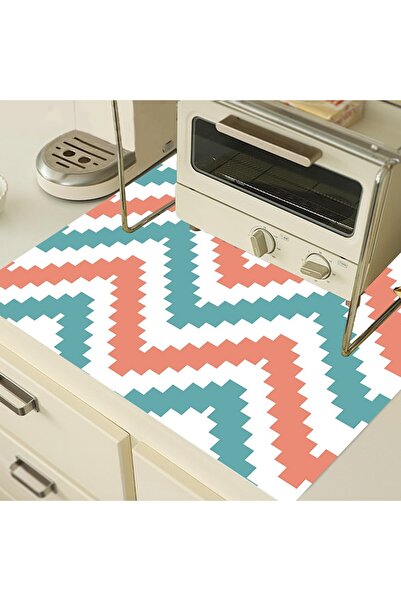 linazaitun Zigzag Striped Washing and Dryer Cover Drawer Refrigerator Protect...