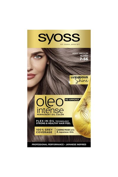 Syoss Vopsea de păr permanentă fără amoniac Syoss Color Oleo Intense, 7-56 Blond Mediu Cenușiu, 115 ml