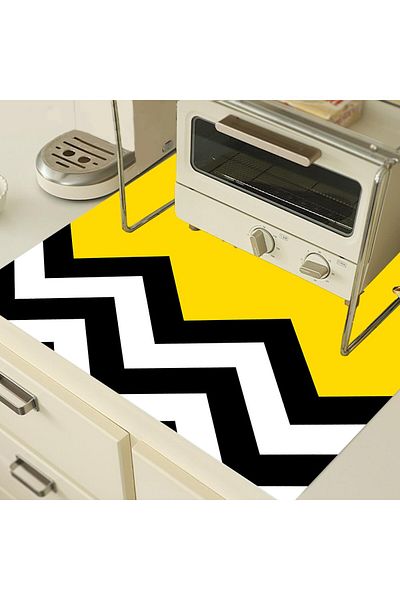 uygun dekor Λεπτομέρεια Zigzag Line I Κάλυμμα πλυντηρίου και στεγνωτηρίου Συρτάρι Προστασία ψυγείου Πλενόμενο κάλυμμα