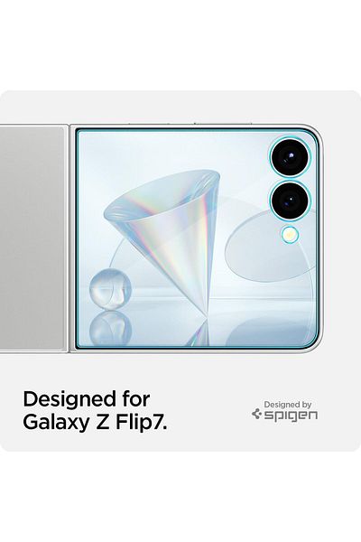 Spigen GLAStR EZ-Fit HD for Samsung Galaxy Z Flip 7 Screen Protector outer Front screen - 1 Pack