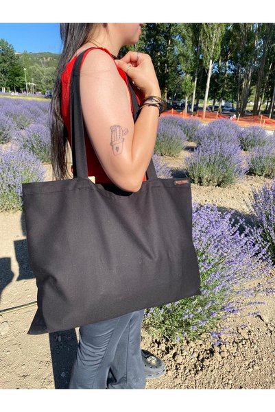 Boom town Patterned Tote Bag - Artistic Gabardine Shoulder Bag - Women's Shopping Bag