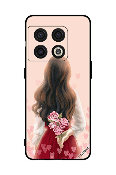 Covernex غطاء حماية لهاتف OnePlus 10 Pro فتاة تخفي الزهور