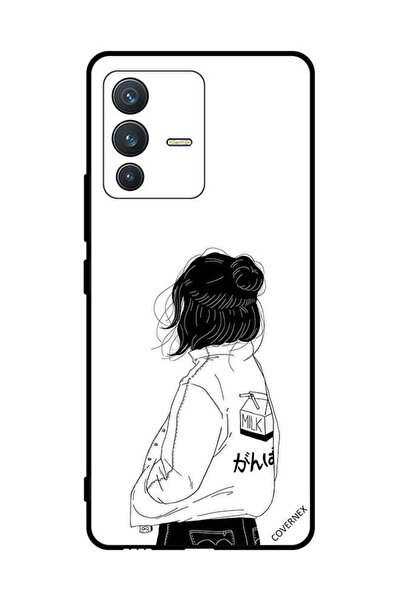 Covernex غطاء حماية لهاتف فيفو V23 5G فتاة تفكر بعمق كبير