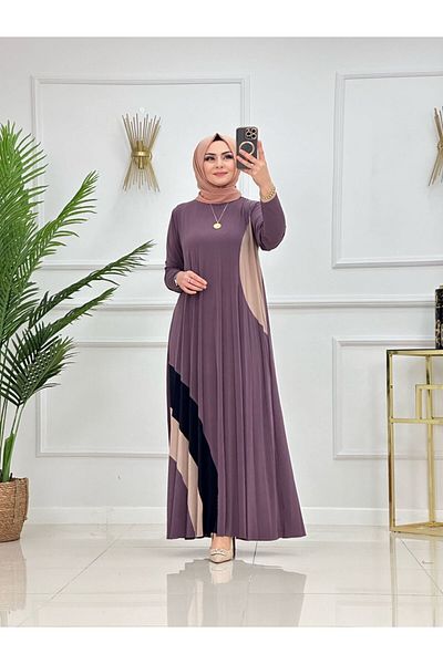 Enans Design Women's Hijab Dress Pleated Dress