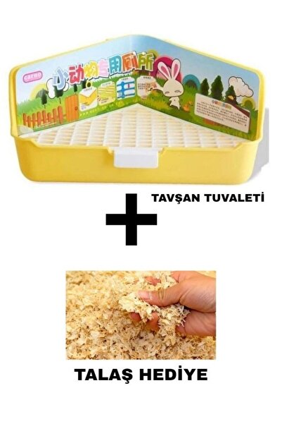 canlipetshop Tavşan Tuvaleti Üçgen Büyük 36*22.5*18 cm Talaş Hediye !