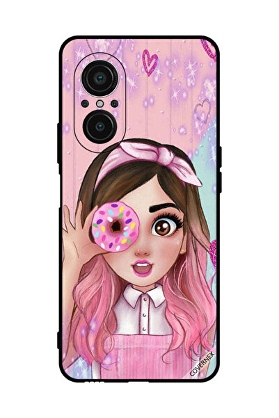 Covernex غطاء حماية لهاتف هواوي نوفا 9 SE 5G، فتاة صغيرة لطيفة تحمل دونات