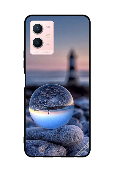 Covernex غطاء حماية لهاتف فيفو Y33s 5G، تصوير رائع للطبيعة في زجاج دائري