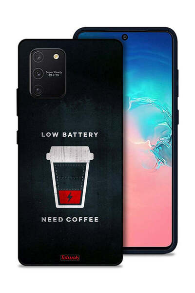 Tolwak غطاء حماية لهاتف Samsung Galaxy S10 Lite - بطارية منخفضة - يحتاج إلى قهوة