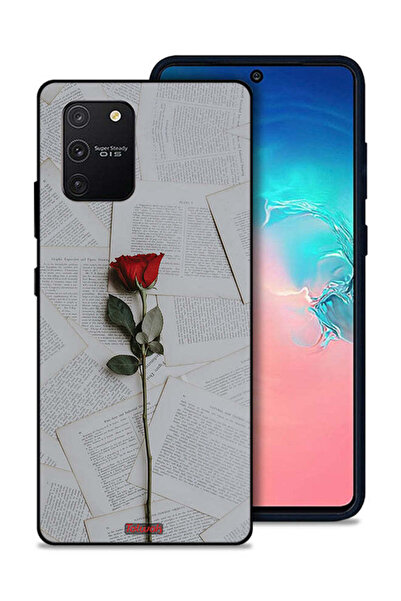 Tolwak غطاء حماية لهاتف سامسونج جالكسي S10 لايت وردي على ورق