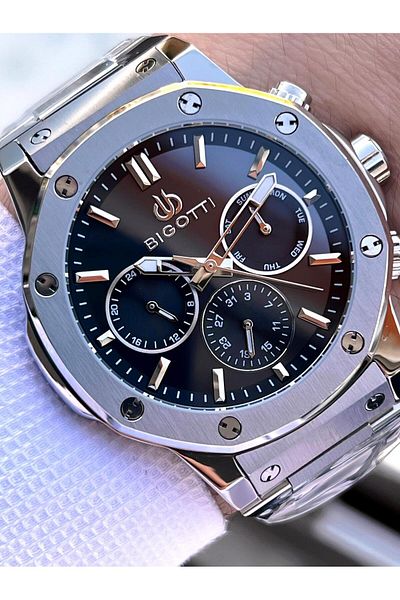 Bigotti Exclusive Boxed Engagement and Groom Watch 2 Years Warranty Inner Functions Active Men Wristwatch Bx02