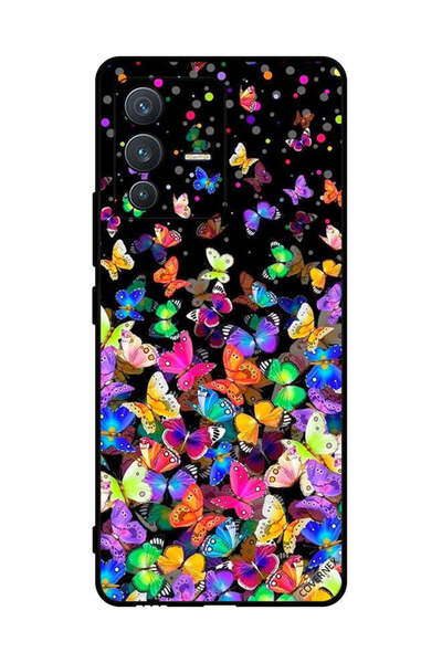 Covernex غطاء حماية لهاتف فيفو S12 - فراشات صغيرة متعددة الألوان