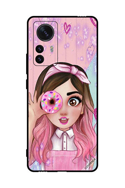 Covernex غطاء حماية لهاتف شاومي 12 برو، فتاة صغيرة لطيفة تحمل دونات
