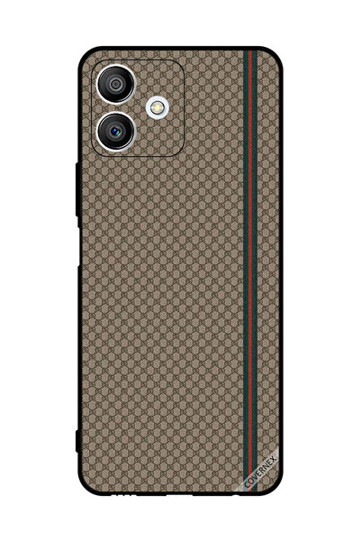 Covernex غطاء حماية لهاتف Honor Play6T Pro بخطوط حمراء وخضراء على نمط بني