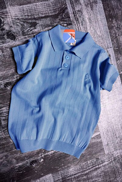 Minigimin Cicileri Tricou cu guler polo pentru băiat Little My Bumps - Albastru