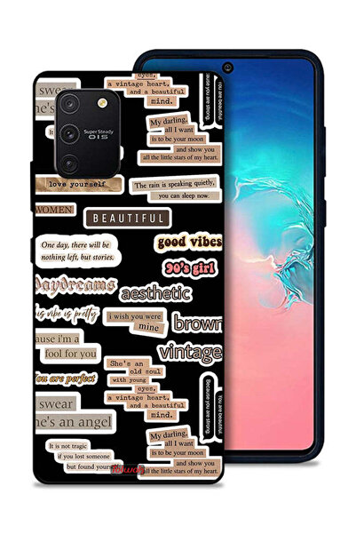 Tolwak غطاء حماية لهاتف سامسونج جالكسي S10 لايت بملصقات اقتباسات جميلة