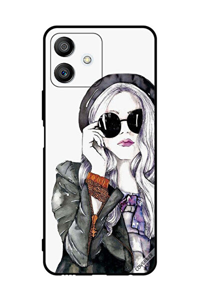 Covernex غطاء حماية لهاتف Honor Play6T Pro أسود زجاجي ستايلس لطيف للبنات